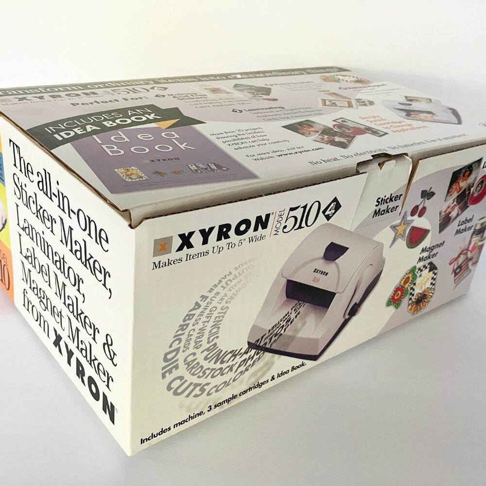 Xyron 510 Laminator Hobby Machine NIB, Plus Three NIB Refill Cartridges